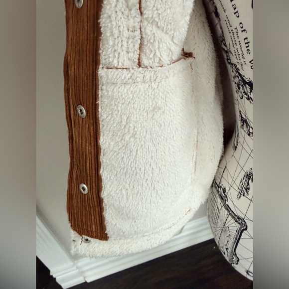 Grace & Lace Tan Corduroy Jacket with Sherpa Lining - Picture 7 of 8